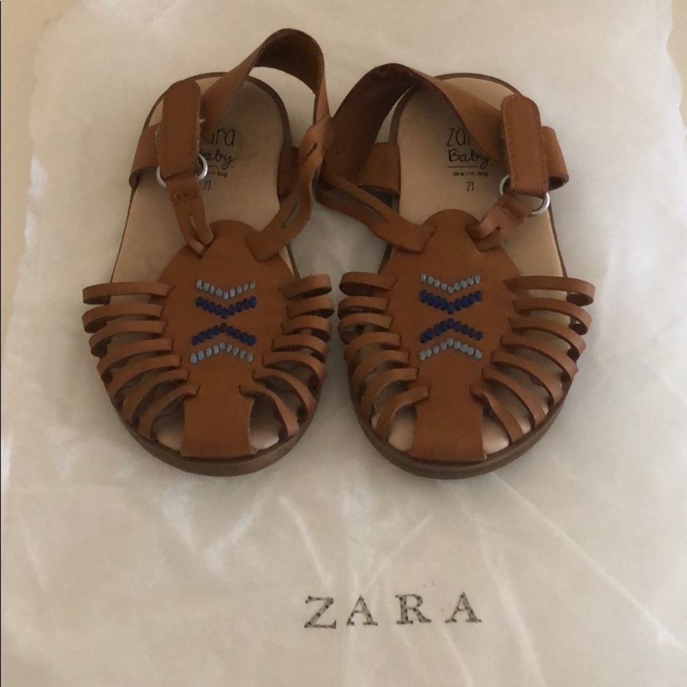 Zara leather boho sandals